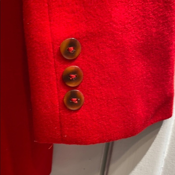 Red Cashmere & Wool Luxury Designer Coat!!! - Picture 5 of 9